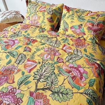 Funda Nórdica 2 o 3 Paisley Mostaza Algodón 100%