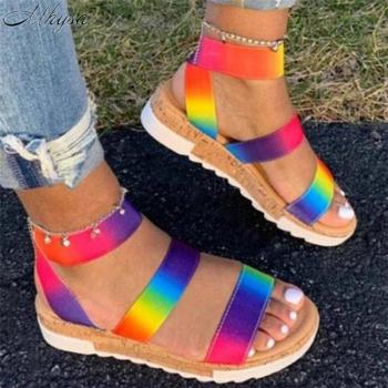 Sandales Femme 35-43, Été, Multicolores, Bout Ouvert, Grande Taille