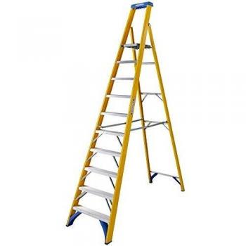 Werner 10 Tread Fiberglass Platform Stepladder