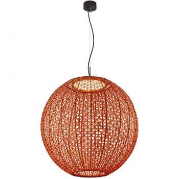 Lámpara LED colgante Bover Nans Sphere S/80 para exterior roja