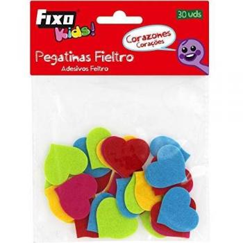 Fieltro adhesivo en forma de corazones Fixo 68003800