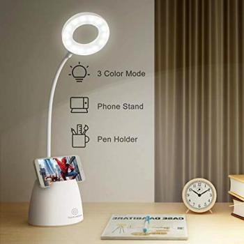 Mixigoo Touch-LED-Schreibtischlampe für Schule & Hausaufgaben – USB wiederaufladbar