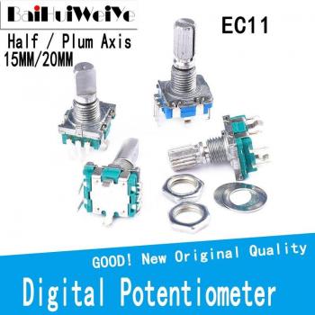 5PCS/LOT EC11 5-Pin Rotary Encoder with Switch, 15mm/20mm Length