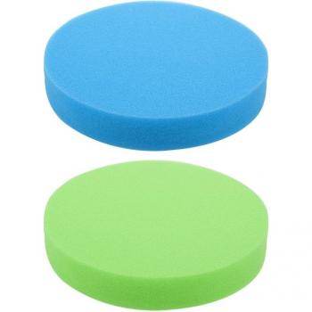 Set de tampons de polissage voiture – 2 pièces, 6 pouces (150 mm), vert/bleu