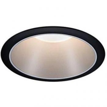 Paulmann Cole LED Recessed Spotlight, 6.5W, Dimmable, IP44, Black and Silver