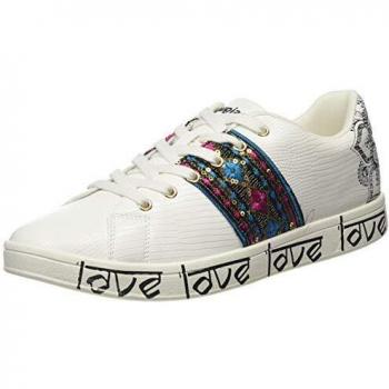 Desigual Chaussures Cosmic Exotic IND, Basket Femme, Blanc 1000, 36 EU