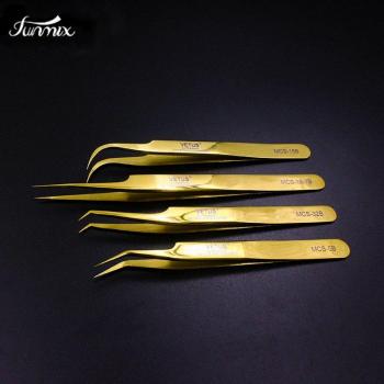 Vetus MCS Gold Präzisionspinzette für Wimpernverlängerung