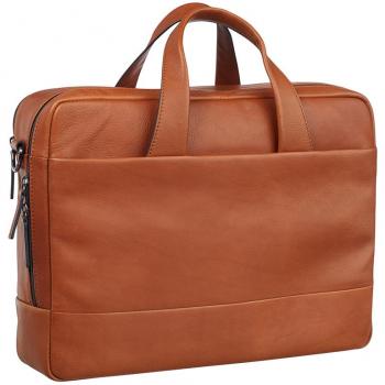 Borsa Portadocumenti Hamburg con finitura Cognac, Leonardo Heyden