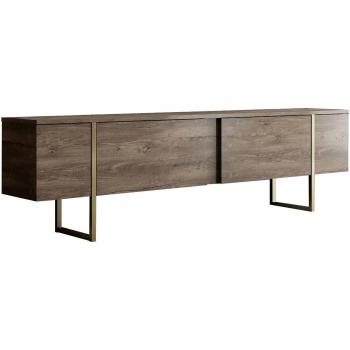 Buffet de Salon Dgridell Dmora Noyer Or 180x30h50 cm