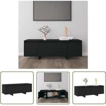 Schwarz: TV‑Schrank 120x30x40,5 cm – Holzwerkstoff