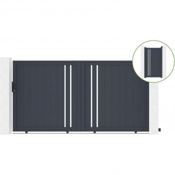 Puerta Corredera de Aluminio Giona 3m + Cancela H180