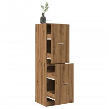 Artisan Oak 4-Drawer Apothecary Cabinet 40x41x144.5 cm Engineered Wood