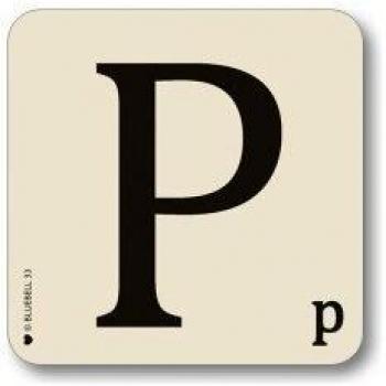 P Shape Alphabet Table Mat