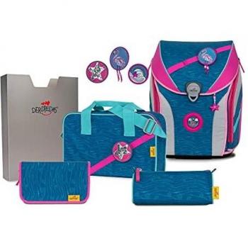 ErgoFlex Max Karibik‑Buttonschulranzen, 5‑Teil, 39 cm