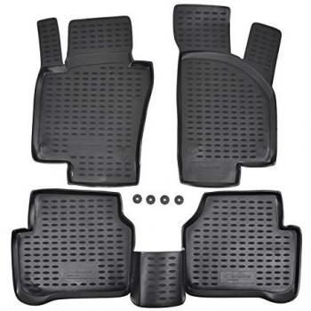 Sous-couche de sol en latex 3D, noir, antidérapante – Volkswagen Passat (B6/B7), J&J Automotive