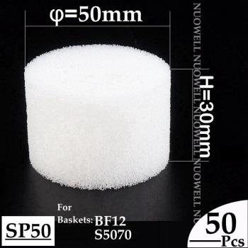 50pcs White Hydroponic Baskets Sponges