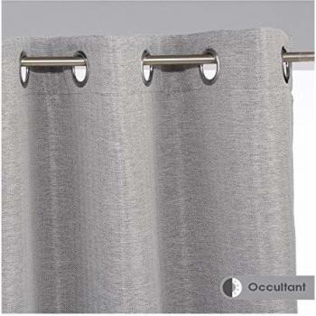 Atmosphera Rideau Occultant Chevron Gris 140x260