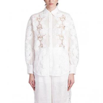 Zimmermann Women's Lace Trim Detail Blouse