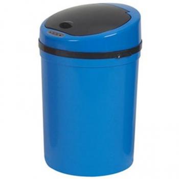 Cesto de Papel Plástico Azul com Sensor 9L