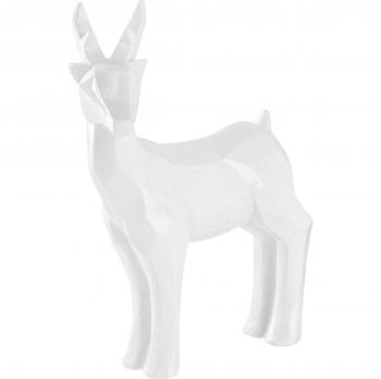 Cervo in ceramica bianco