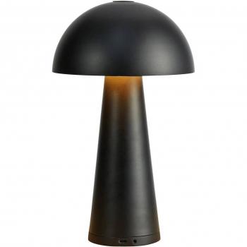 Lámpara de batería Fungi para mesa de exterior, negra