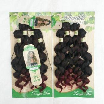 Natural Black Diva Curl Hair 4PCS with Fringe