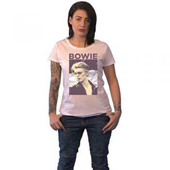 Bowie White Smoking Portrait Women’s Slim Shirt – XL