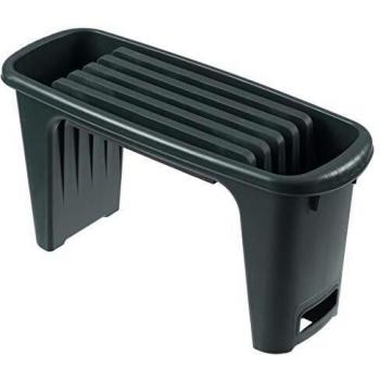 Sgabello da Giardinaggio con Cuscino 65.5x25x34 Cm Verde