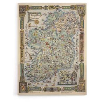 Irish Heritage 1936 Map – Canvas Wall Decor