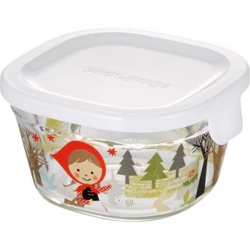Precious Red Square 200‑ml Glass Canister