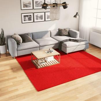 VidaXL Rot Teppich Kurzflor Oviedo Größe 240x240 cm