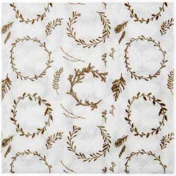 Cohorte de 20 serviettes Let's Party (33×33 cm) en blanc couronne – Rico Design