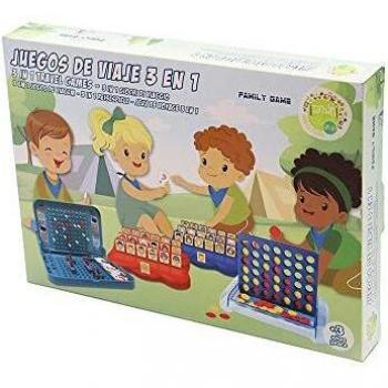 Tachan. Juegos de viaje Batalla de barcos. 4 en 1 y Dime quién es. regalo para niños y niñas +3 años (Cpa ToyGroup. 741T00486)