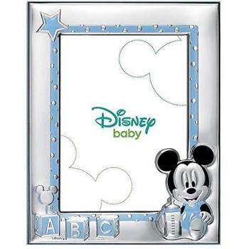 Cornice 18x13 cm in plata 925M Disney, porta foto per bambini Mickey