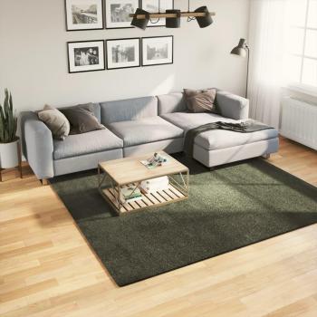 Tapis vert forêt poils courts doux VidaXL 240×240 cm