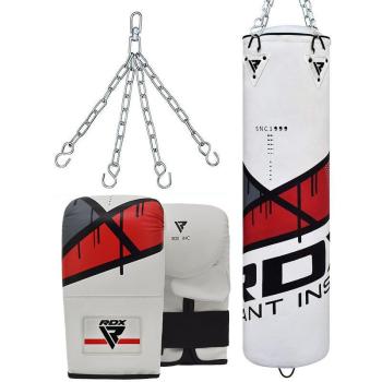 Saco de Boxe Vermelho RDX F7 Ego + Luvas – 5ft, Enchido