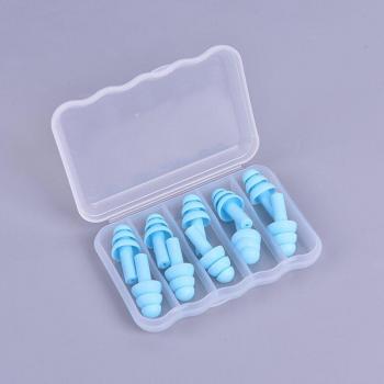 Tapones de natación, 5 pares, silicona suave, anti-ruido, buceo