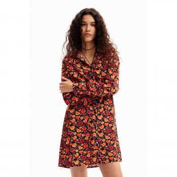 Abito corto camicia fiori Desigual