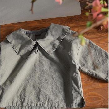 Cotton Hemp Long Sleeve Shirt for Boys and Girls