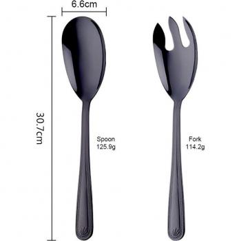 Colorful Stainless Steel Salad Serving Utensil Set