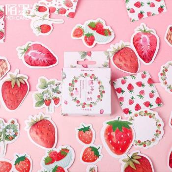 Mini étiquette adhésive fraise et fromage