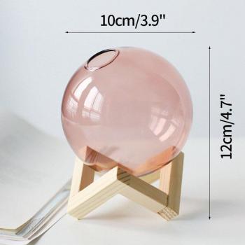 Florero Nórdico de cristal y madera