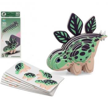 Puzzle Verde Tri‑Dimensional Dino 18×8 cm – Juegos de Logro
