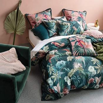 Linen House Fernanda Multicolour Cotton Duvet Cover Set for Double bed