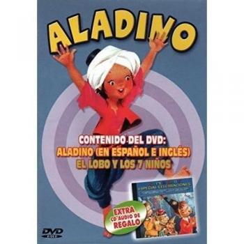 Aladino, El Lobo y Los 7 Niños + CD Regalo: Super Baby, Especial Celebraciones,Canciones Infantiles Variadas y de Cumpleaños [