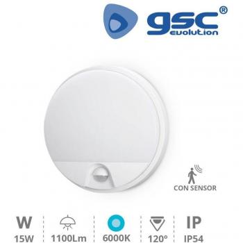 Aplique LED 15W Blanco con sensor de movimiento
