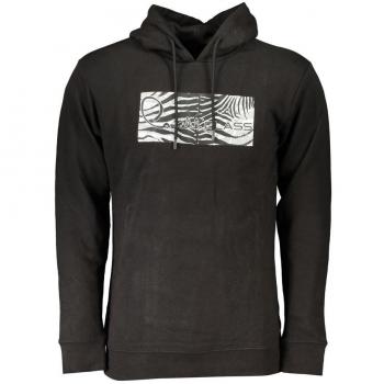 Cavalli Class Schwarz Hoodie mit Zebra-Print L