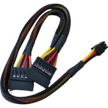 SATA Power Splitter Cable 6Pin to 15Pin for DELL Vostro 3650/3653/3655
