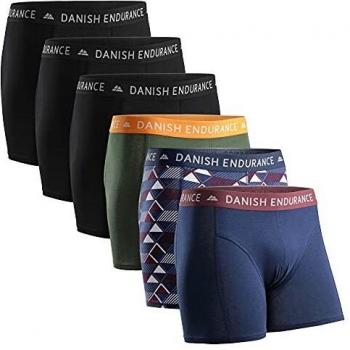 DANISH ENDURANCE Herren Boxershorts, 6er Pack Cotton Essential