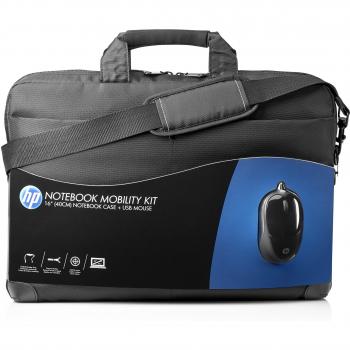 HP 16-Inch Laptop Carrying Case with Wired USB Mouse